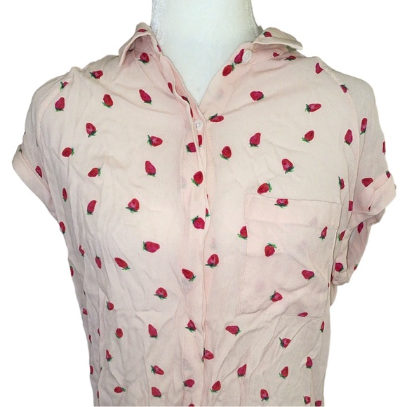 Rails Chase Strawberries 🍓 Button Down Blouse - XS - Picture 4 of 14
